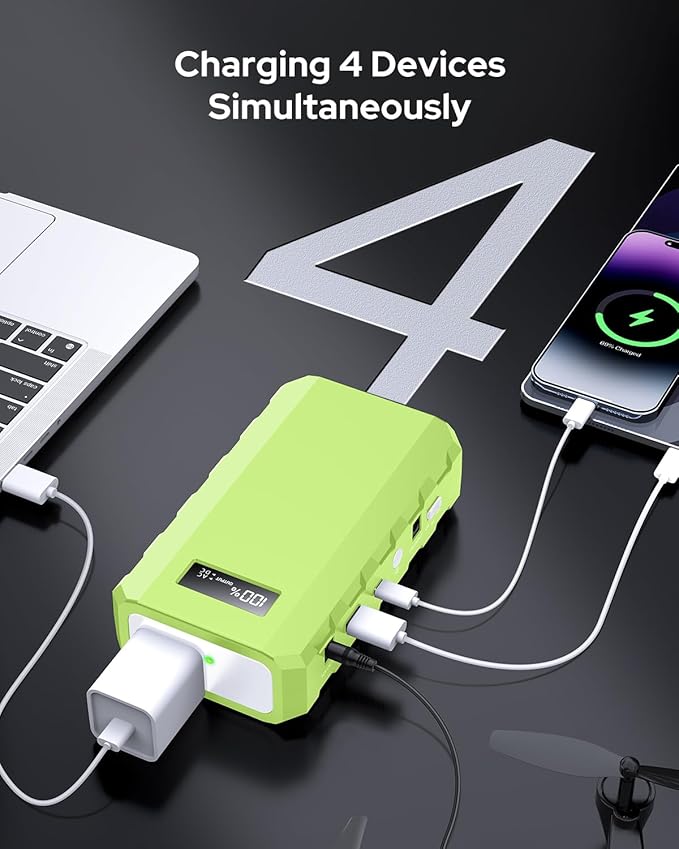 Apowking Power Bank with AC Outlet, 65W Portable Laptop Battery Bank Fast Charging, 88.8Wh 24000mah Power Station for Outdoor Camping PowerBank Travel Home Power Backup