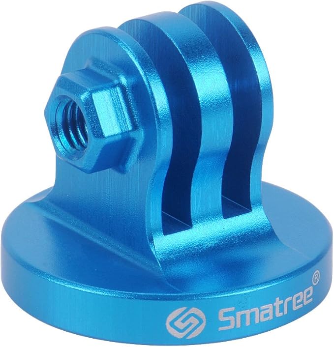 Smatree Aluminum Tripod Mount Adapter Compatible for Gopro Hero 13/ 12/11/10/9/8/7/6/5/4/3+/3/2/1 HD/DJI OSMO Action 5 Pro/4/3 Camera, Blue