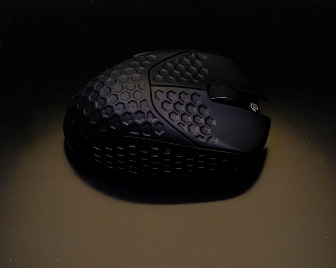 GWolves HTR Lightweight Wireless Fingertip Grip Gaming Mouse,~28Gram,8K-Report,Low Latency,PAW3395 26,000CPI,Nrf52840 CPU,6 Programmable Btns,On-Board Memory,PC/Mac and Laptop(No-Honeycomb, Black)