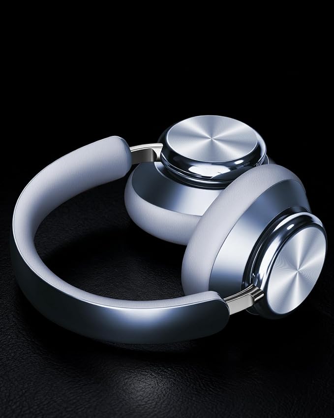 Wentronic Y03 Bluetooth Headphones Wireless Active Noise Cancelling Over Ear Headphones 48 Hours Playtime High Sound Quality 6 EQ Music Mode Headphones with Soft Ear Cushion - Blue