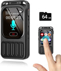 Voice Recorder with Playback, Vormooi 64GB 100Hrs HD Recording Device with 2" Touchscreen, Noise Reduction, Password, MP3 for Meetings Interviews Lectures