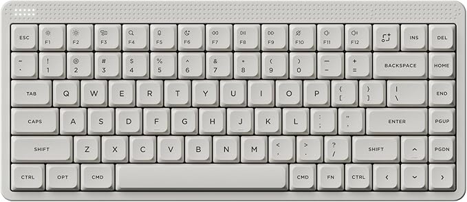NuPhy Node75 Wireless Mechanical Keyboard, 75% Hot Swappable Custom Low Profile Keyboard, 84 Keys Computer Gaming Keyboards, Supports Touch Gestures, PBT Keycaps, RGB Backlit, Bluetooth/2.4GHz/USB-C
