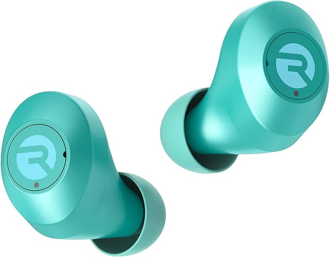 Raycon Everyday Classic Bluetooth Wireless Earbuds + Microphone with Active Noise Canceling, Sweat & Water-Resistant Earphones, Ear Buds Wireless Bluetooth Up to 32 Hours Playtime (Mint)