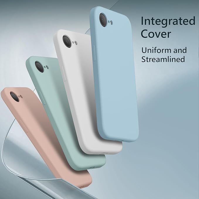 FireNova Magnetic for iPhone 17e Case/iPhone 16e Case, Compatible with MagSafe, [Silicone Camera Protection] Microfiber Lining Phone Case, 6.1", Sky Blue