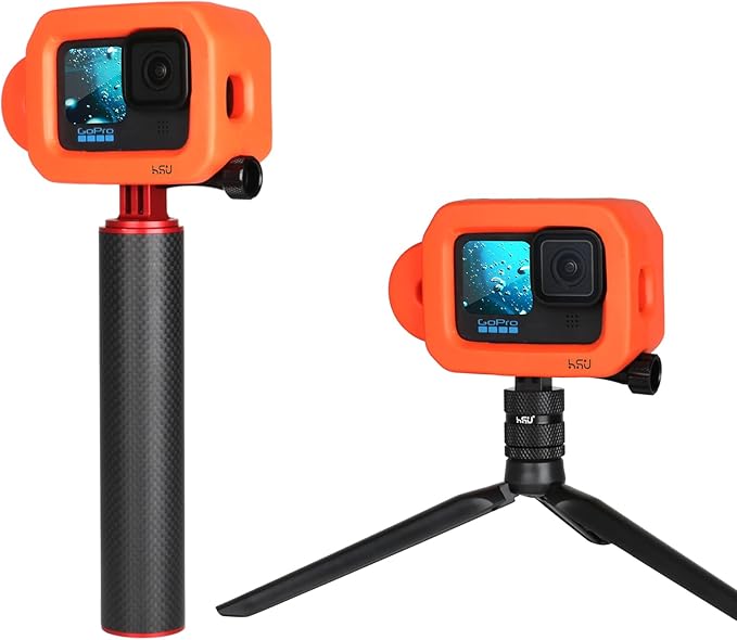 HSU Aluminum Alloy Thumbscrew Set (Extension)+ Wrench for Gopro Hero 13, 12, 11, 10, 9, 8, 7, 6, 5, 4, Compatible with GoPro Media Mod, AKASO Campark and Other Action Cameras (Black)