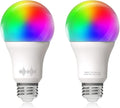 Helloify A19 Smart WiFi LED Light Bulbs, RGBCW Multi-Color Changing, Warm to Cool White Dimmable, Compatible with Alexa & Google Home (No Hub), 60W Equivalent E26, RGB+2700K-6500K, 2 Count