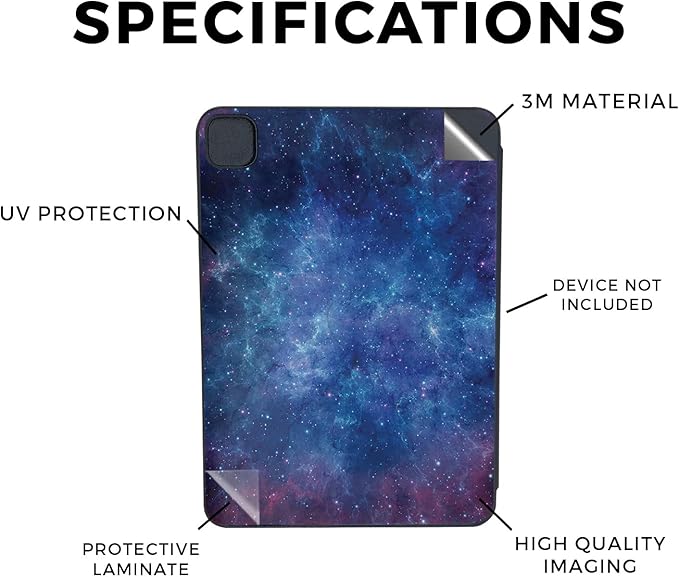 Skin Compatible with Apple Smart Folio for iPad Pro 11-inch (M4/M5) 2025 - Nebula - Premium 3M Vinyl Protective Wrap Decal Cover | Crafted in The USA by MightySkins