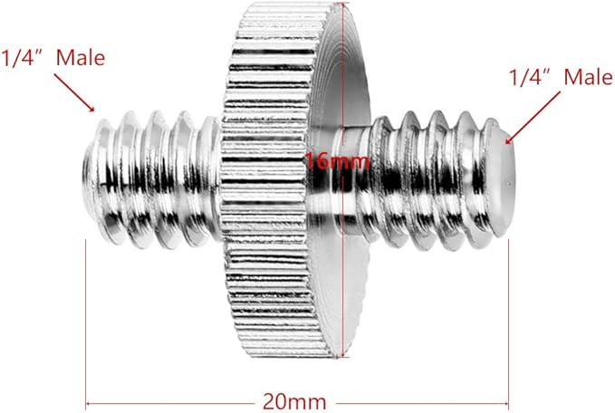 Anwenk 1/4 to 3/8 Screw Adapter Converter Threaded Screws Adapter Spigot Screw Mount Set for Camera Tripod Monopod Ballhead Flash Light Stand Shoulder Rig