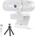TOALLIN 2K Webcam for PC, 5MP, Built-in Mic, 90° Wide Angle Webcam with Tripod and Privacy Cover, USB Computer Camera for Laptop, Live-Streaming, Gaming, Online Meetings, Video Calls