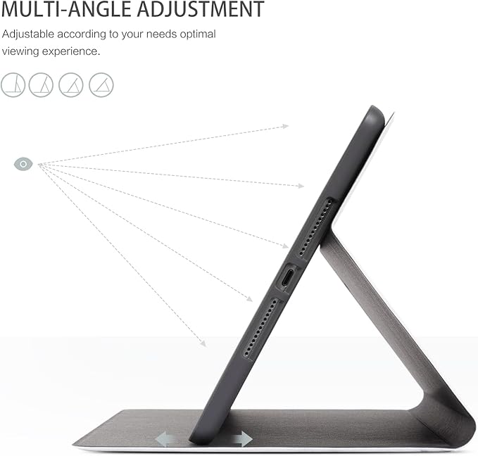 iPad 9th Generation Case, iPad 8th/7th Generation Case, iPad Case 9th Generation,iPad 10.2 Case Multi-Angle Adjust Stand Auto WakeSleep,Gradient Triangle