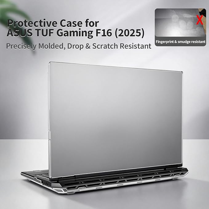 Laptop Case Set for ASUS TUF Gaming F16 (2025) 16 inch Scratch-Resistant & Drop-Resistant Hard Shell Frosted Transparent Protective Cover + Keyboard Cover