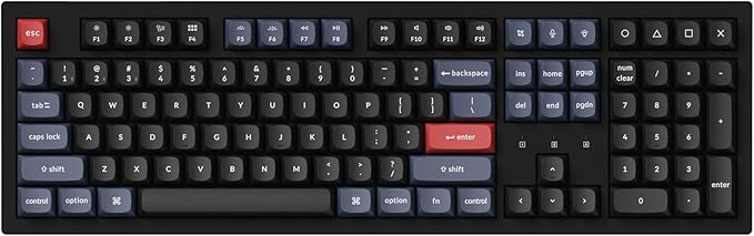 Keychron K10 Pro QMK/VIA Custom Wireless Mechanical Keyboard, Hot-Swappable Full Size 108 Keys Programmable White LED Backlit Brown Switch, Bluetooth/USB-C Wired Gaming Keyboard for Mac Windows Linux