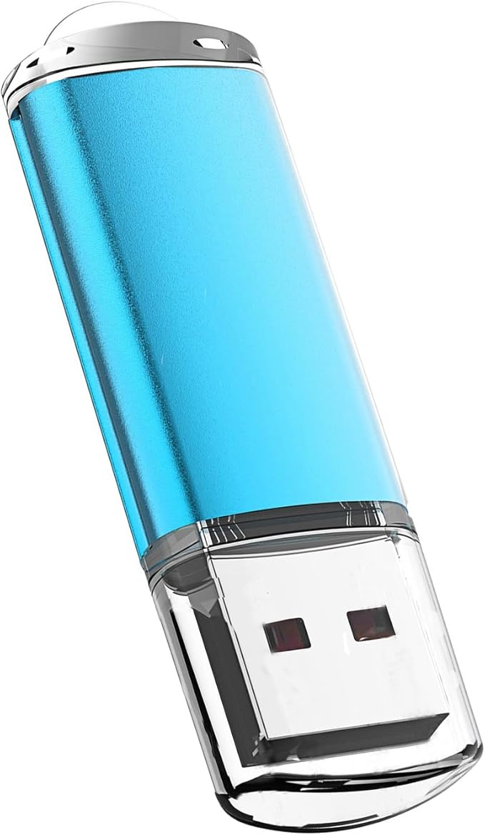 USB Flash Drive 16GB, Maspen Thumb Drive 2.0 High Speed Memory Stick Jump/Zip/Pen Drive,Blue,16 GB