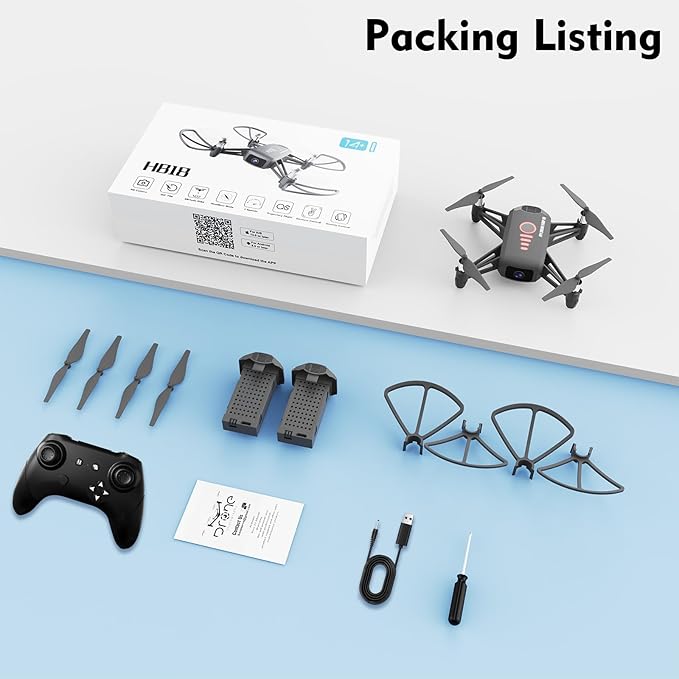 Drone with Camera for Kids 8-12 and Adults 1080P HD Mini FPV Drones with Headless Mode, 360°Flip, One-Key Take Off/Landing, Altitude Hold, Gestures Selfie, Gravity Control, 3 Speed Mode, Drone Gift Toys for Boys, Girls, Beginner Grey