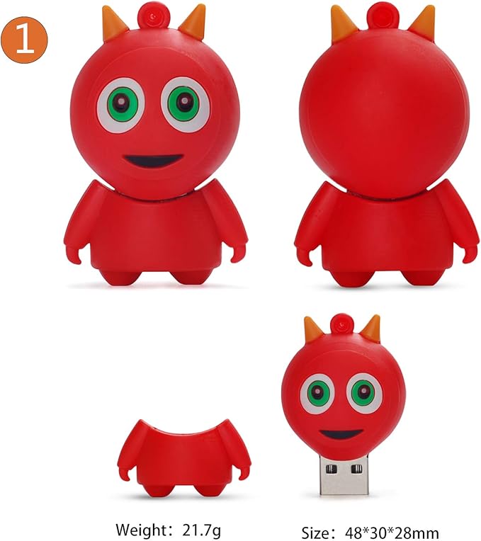 4 x 32GB Halloween Pumpkin Mosnsters USB Flash Drive Computer Memory Stick USB 2.0 Pendrive for Students