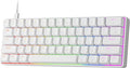 Newmen GM611 Mechanical Keyboard,Rainbow LED Backlit Gaming Wired Keyboards Compact Mini 61 Keys Portable 60 Percent Mechanical Keyboard with White Keycaps,for Windows Laptop PC Linear Red Switches