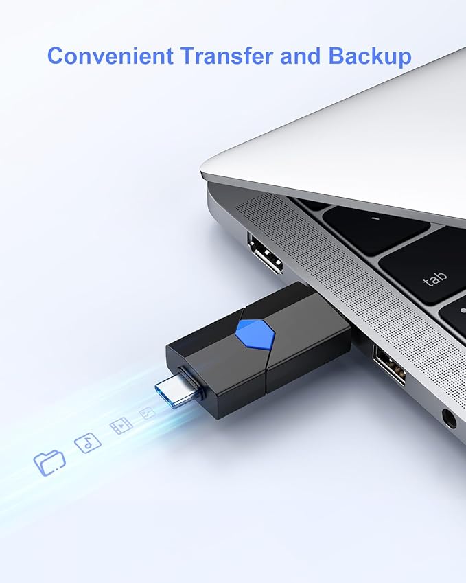 JUANWE 32GB USB Flash Drive 3 Pack Type C + USB A Thumb Drive Retractable Dual Flash Drive Type C Memory Stick 2 in 1 Jump Drive for iPhone, iPad, Android Phones, Tablet, Laptop, Computers