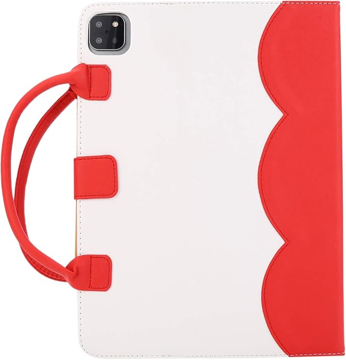 Handbag Case for iPad Pro 11" (2018-2025) & iPad Air 11 2024 2025/Air 10.9", Techcircle Cute Bowknot Pocket Wallet Folio Stand PU Leather Carrying Case, Auto Sleep/Wake, Red