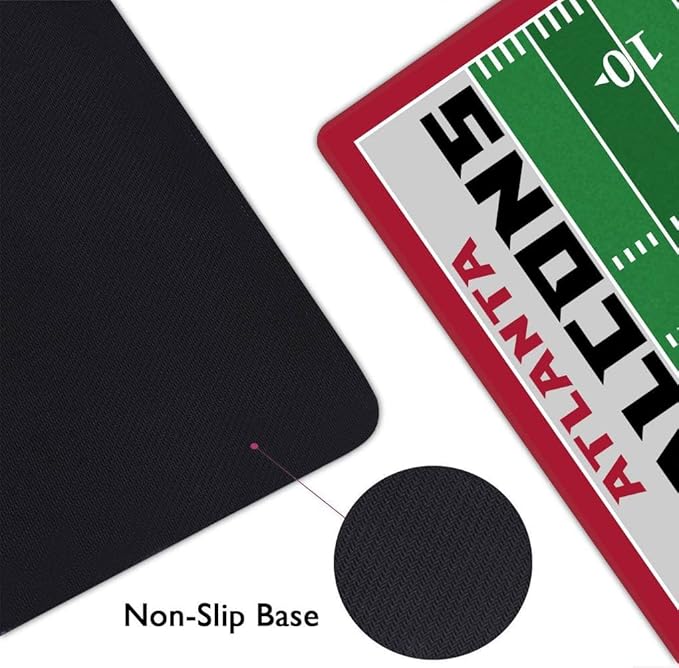 Large Gaming Mouse Pad, Mousepad with Non-Slip Rubber Base for Laptop Computer Desktop Keyboard,Football Fans Red Design Boy Mat Husband Gift