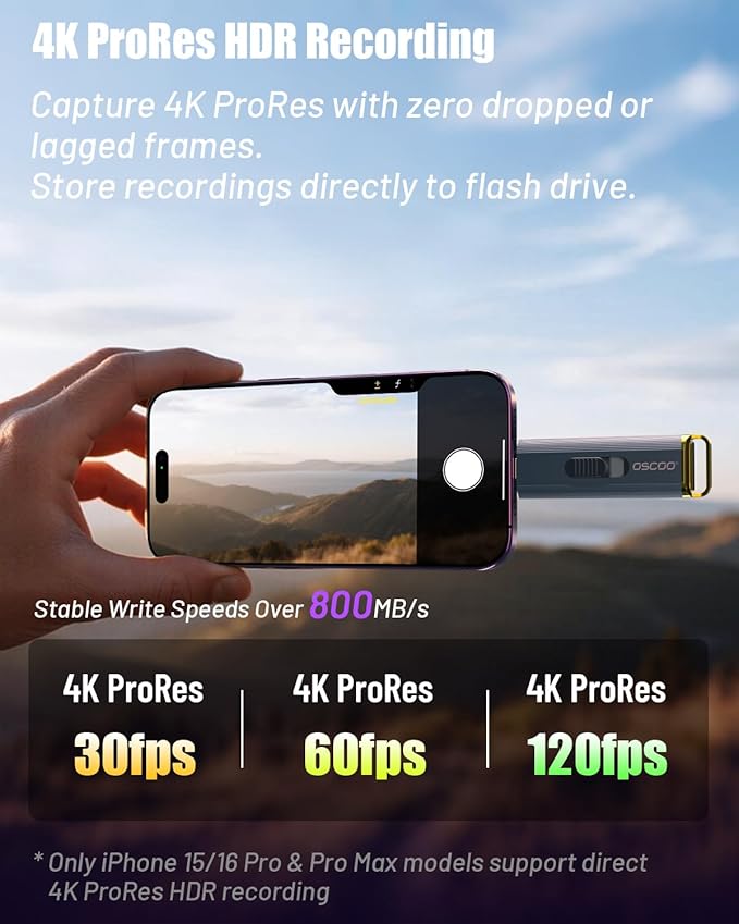 2TB Portable SSD, Up to 2100MB/s, Supports Apple 4K 60fps ProRes, External Hard Drive USB 3.2 with USB-C & A for iPhone 15/16/17, Android, Mac & PC, Ideal for Photographers & Content Creators