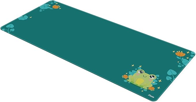 Pixio Mouse Pads - 36 x 16 inch XXL Lilly Frogs Green Multifunctional Large Desk Mats for Gaming, Office, Desktop Anti-Slip Waterproof Washable Computer Mouse Mat