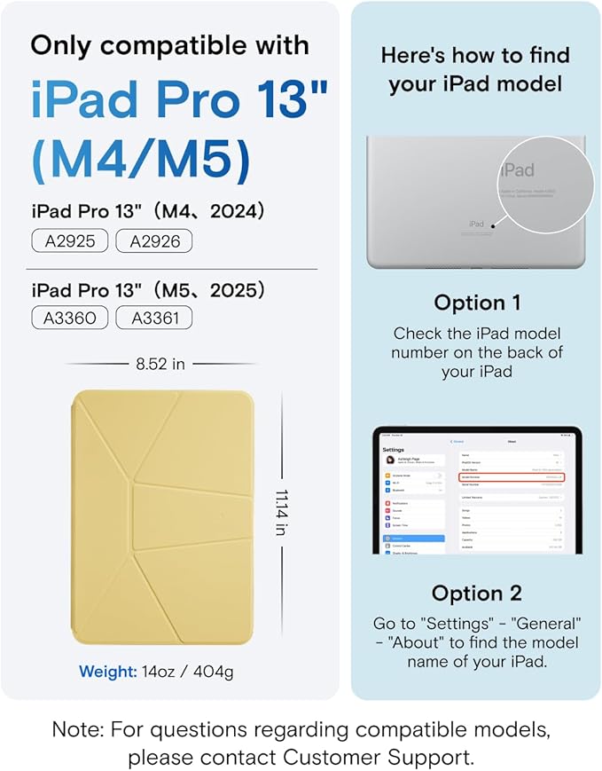 MOFT Dynamic Folio Tablet Stand for Desk Compatible with iPad Pro 13-inch (M5 2025/M4 2024), Slim Magnetic Tablet Holder Case with 20+ Viewing Angles, Panna Cotta x Faded Jeans