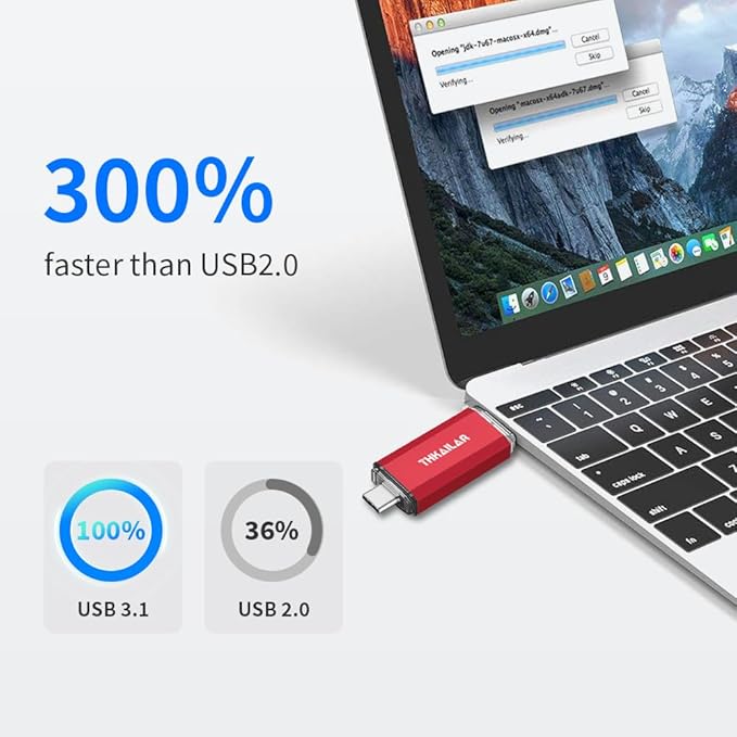 Thkailar 32GB 3 Pack USB C Flash Drive OTG USB 3.1 Thumb Drive Compatible with Android Phone,MacBook Pro,Laptops,Tablets,PC