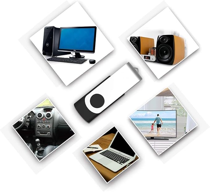 Aiibe 32GB USB Flash Drive Memory Stick Thumb Drive USB 2.0 Black