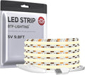 BTF-LIGHTING FCOB COB FOB LED Strip Lights 5V USB Powered 9.8FT 960LEDs Natural White 4000K 8mm Width Dimmable CRI 90+ with 3M Tape Flexible High Density for 3D Printer TV Backlight PC DIY Decor