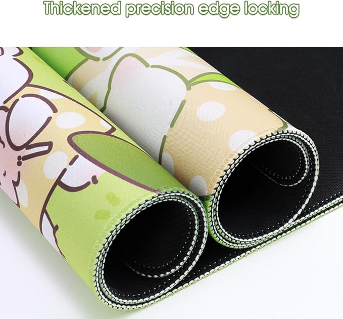 PERFECTSIGHT Cute Mouse Pad, Summer Beach Desk Pad, Kawaii Large Gaming Desk Mat, Funny Animal Party Deskmat Mousepad, Anime Desk Blotter Protector Laptop Keyboard Pad for Women Kids Girls Boys