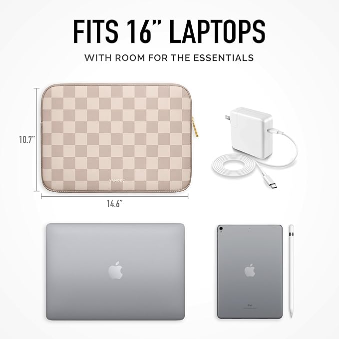 Vandel Slim MacBook Pro 16 Inch Laptop Sleeve, 15.6-16 inch Laptop Case, Protective MacBook Case Sleeve, Dell XPS 16 Cover 15.6 in, HP 15-fc, Lenovo IdeaPad 15, Mac Book Pouch, Computer Carrying Bag
