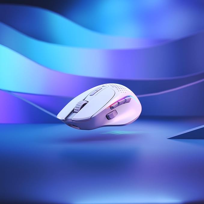 GLORIOUS Gaming Model I 2 Wireless Gaming Mouse - Hybrid 2.4Ghz & Bluetooth, 75g Superlight, 9 Buttons (2 Swappable), RGB, PTFE Feet, MMO/MOBA/FPS, Long Battery Life, Side Thumb Rest - White