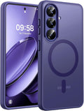 TOCOL for Samsung Galaxy S26 Case, Compatible with Magsafe, Full Camera Protection, Built-in Magnetic Ring, Drop Protection, Translucent Matte Phone Case for S26 6.3 inch (Midnight Purple)
