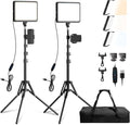 LED Video Light Kit, 2800-7000K Dimmable Studio Lighting with Tripod Stand & Phone Holder, 73” Adjustable Height for Video Recording, Live Streaming, YouTube, Photography，2-Pack