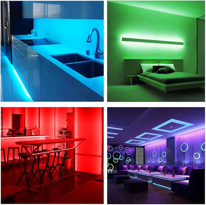 DAYBETTER Led Strip Lights 32.8ft Kit with Remote and Power Supply Color Changing