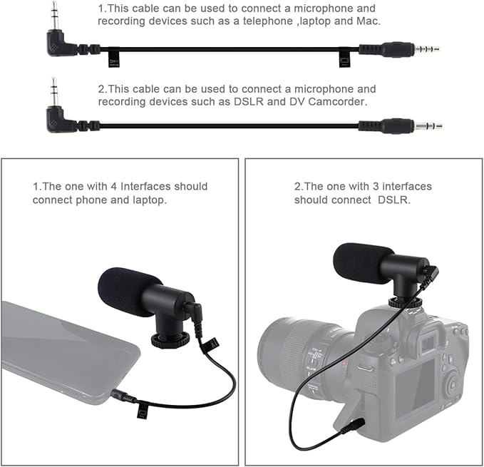 PULUZ U/C Shape Portable Handheld Bracket Stabilizer Kits Handle Grip + LED Studio Light + Video Microphone Kit with Cold Shoe Tripod Head for All SLR Cameras and Home DV Camera Smartphones
