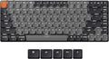 Keychron K3 QMK Ultra-Slim Wireless Mechanical Gaming Keyboard, 75% Layout with Banana Switch, White LED Backlight Rechargeable Wired Bluetooth Professional Office Keyboard for Mac/Windows, Version 3