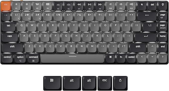 Keychron K3 QMK Ultra-Slim Wireless Mechanical Gaming Keyboard, 75% Layout with Banana Switch, White LED Backlight Rechargeable Wired Bluetooth Professional Office Keyboard for Mac/Windows, Version 3