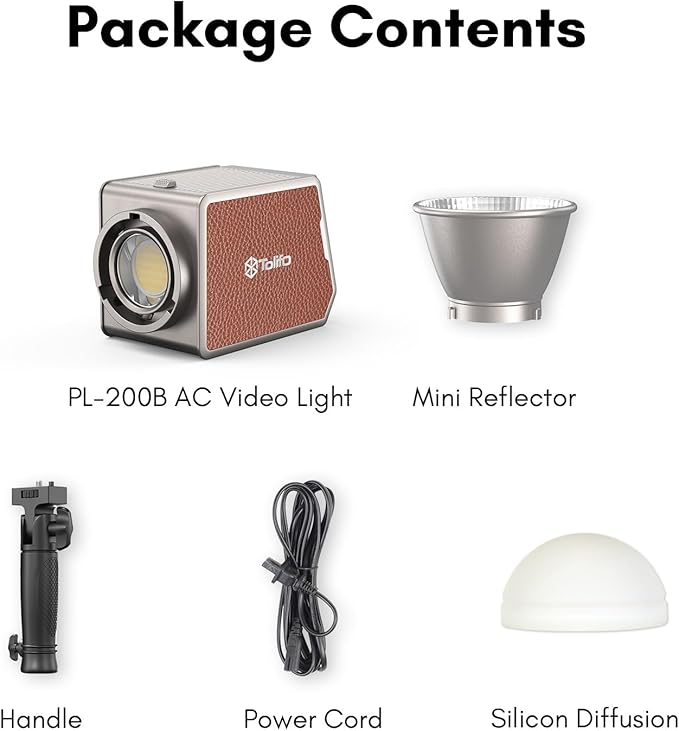 Tolifo 200W Bi-Color Handheld Spotlight Silent COB LED Video Light Kit, 2700K-6500K CRI97+/TLCI98+/12 Effects/APP Control, 360° Fill Lights for Photography/Studio/YouTube/TikTok/Live Streaming