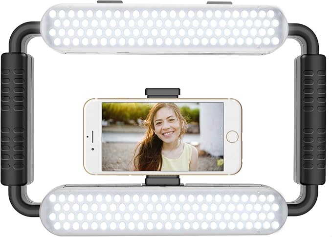 GVM Great Video Maker LED Ring Light 5600K Selfie Light, Smartphone Video Rig & Phone Video Stabilizer for Camera, Smartphone, Makeup, YouTube Setup, Self-Portrait Shooting with Bluetooth