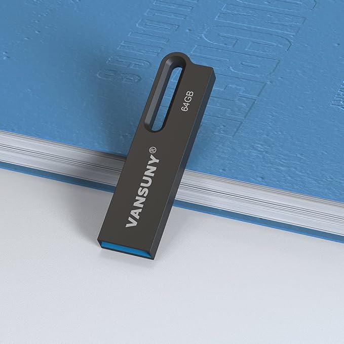 Vansuny 5 Pack USB 3.0 Flash Drives 64GB Metal Waterproof Flash Drives Ultra High Speed Memory Sticks, Portable Thumb Drives for PC/Tablets/Mac/Laptop