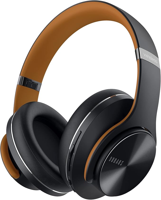 DOQAUS Bluetooth Headphones Over Ear, 90H Playtime, 3 EQ Modes, HiFi Audio, ENC Mic, Reinforced Durable Frame & Soft Earpads for Extended Wear, Phone, PC, Travel