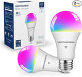 Lightinginside Smart Light Bulbs 100W Equiv., 1350LM 11W Smart Bulb Works with Alexa/Google Home/SmartLife, A19 E26 RGBCW Color Changing, No Hub Required, 2.4G WiFi Bluetooth Bulb, ETL Listed, 2PCS