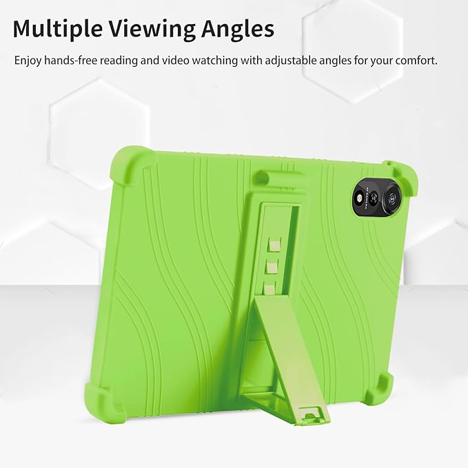 for Nexall N90 Tablet Case 12Inch, Shockproof Four Corner Airbag Protection,Soft Silicone Edge Cover with Built-in Stand,Heavy Duty Protective Sleeve for Nexall N90,Green