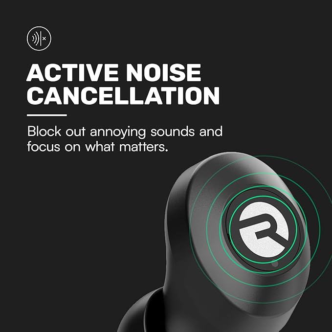 Raycon Everyday Classic Bluetooth Wireless Earbuds + Microphone with Active Noise Canceling, Sweat & Water-Resistant Earphones, Ear Buds Wireless Bluetooth Up to 32 Hours Playtime (Blue)