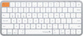 ProtoArc Bluetooth Keyboard for iPad, K90-A Backlit Compact Wireless Keyboard for Mac, Multi-Device, Low Profile, Rechargeable, Compatible with MacBook Pro/Air/Neo, Not for Windows - White Silver