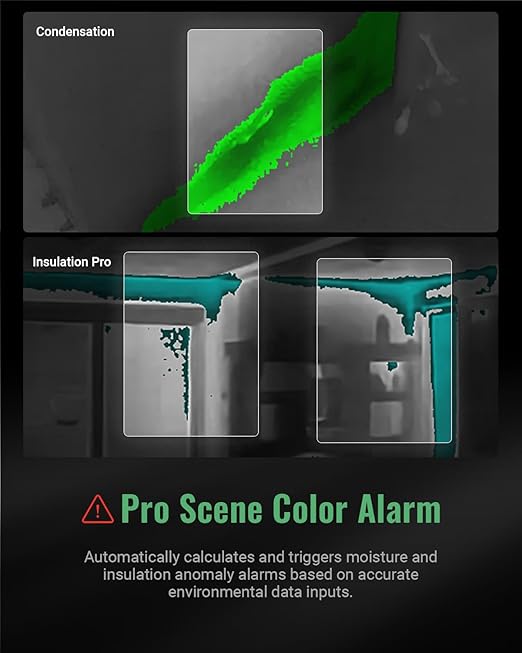 F2W Thermal Camera 640x480 Super Resolution, Thermal Imaging Camera 256x192 IR Resolution, IntellFault Intelligent Scene,3.2" Screen,25Hz,-4°F to 1022°F,App Image Transfer & PC Analysis,Case