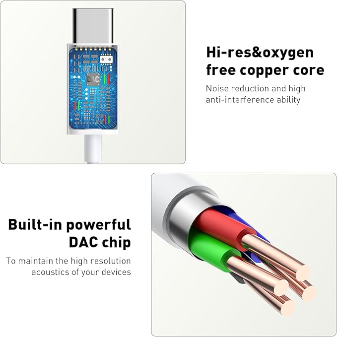 USB C Headphones Wired Type C Earphones for Samsung/Galaxy S26 S25 S24 Plus S23 S22 S21 S20 Ultra Magnetic Corded Earbuds for iPhone 15 Pro Max 16 16e 17 17e Air for Apple/Android Ear Buds White/Red