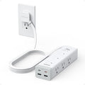 TESSAN Surge Protector Power Strip PD 20W, Ultra Thin Flat Plug 6 FT Extension Cord, 9 Outlets 4 USB(2 USB C), 1050J, 1875W 15A, Multiple Outlets Charging Station for Home, Office, College Dorm Room