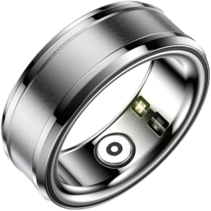 Yoidesu Fitness Smart Ring, 2024 Upgrade BT 5.1 NFC Sleep Body Monitoring Health Ring with APP, IP68 Waterproof, Smart Pedometer, Phone Camera Remote Control, Size 18